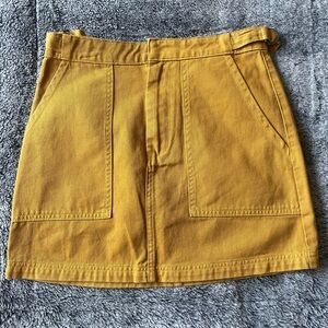 Mustard Mini Skirt